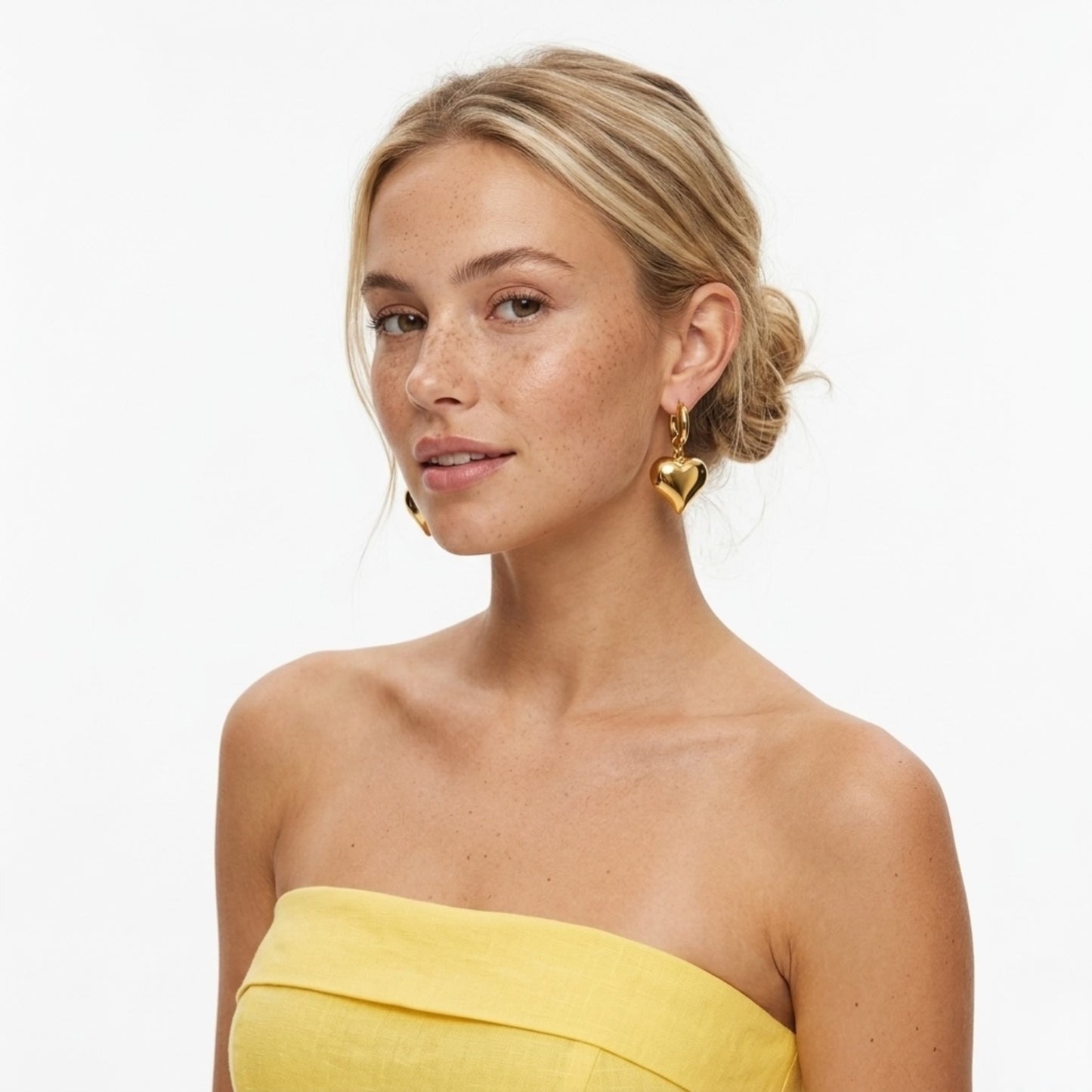 EMMA HEART HOOP EARRING ARR