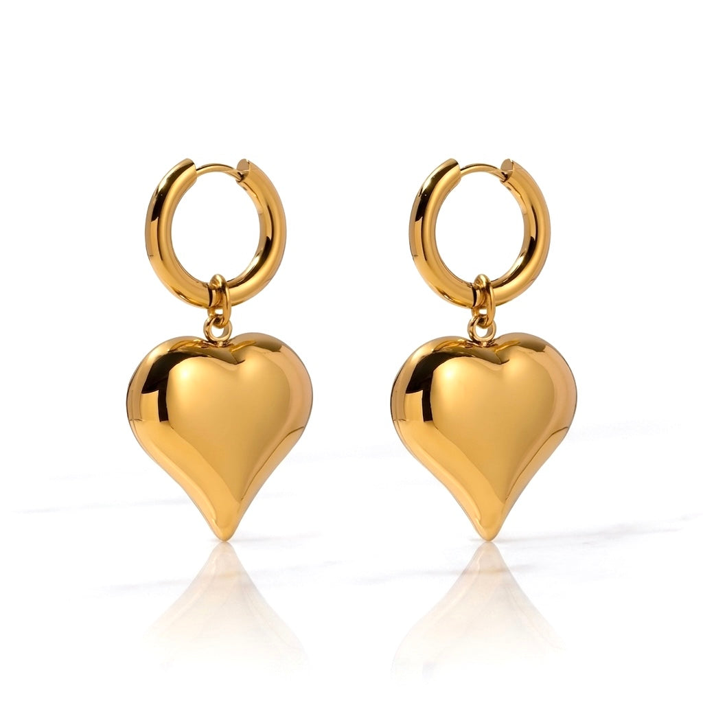 EMMA HEART HOOP EARRING ARR