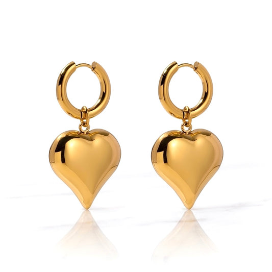EMMA HEART HOOP EARRING ARR
