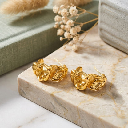 BEHI MISS MILLY 18k PVD gold-plated hoop design earring