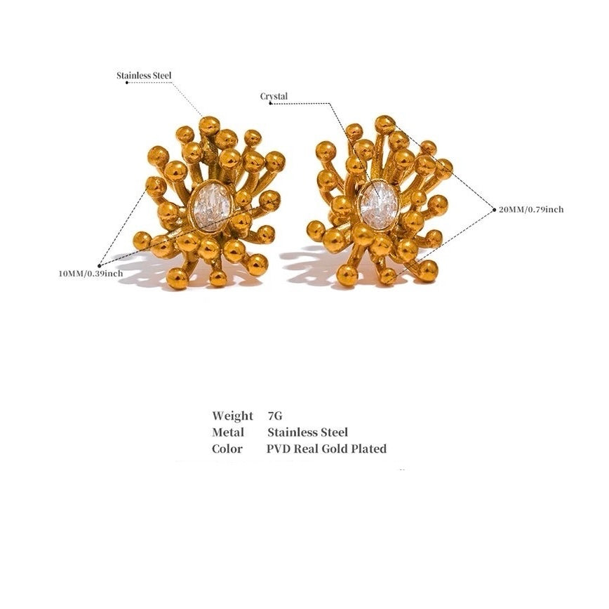 BEHI MILANO Artymanos Earrings — technical dimension diagram showing 20mm height, 10mm depth, and 7g weight