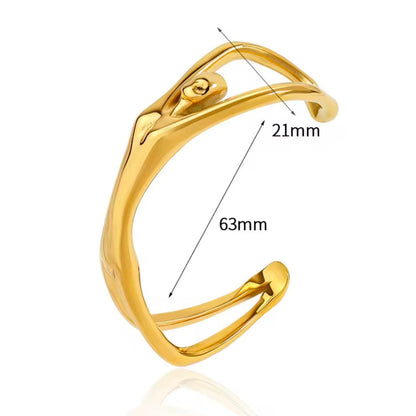 BEHI MILANO Devika Bracelet technical diagram showing 63mm inner diameter and 21mm width dimensions