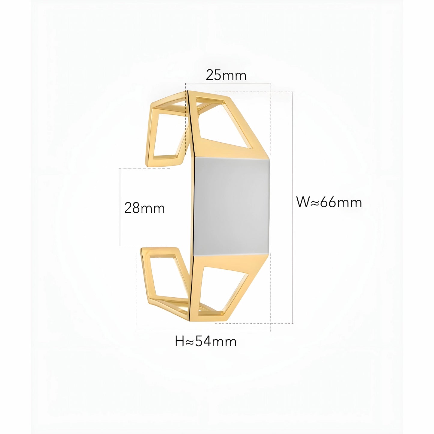 BEHI MILANO Dimitra Bracelet schematic highlighting lead-free and hypoallergenic materials