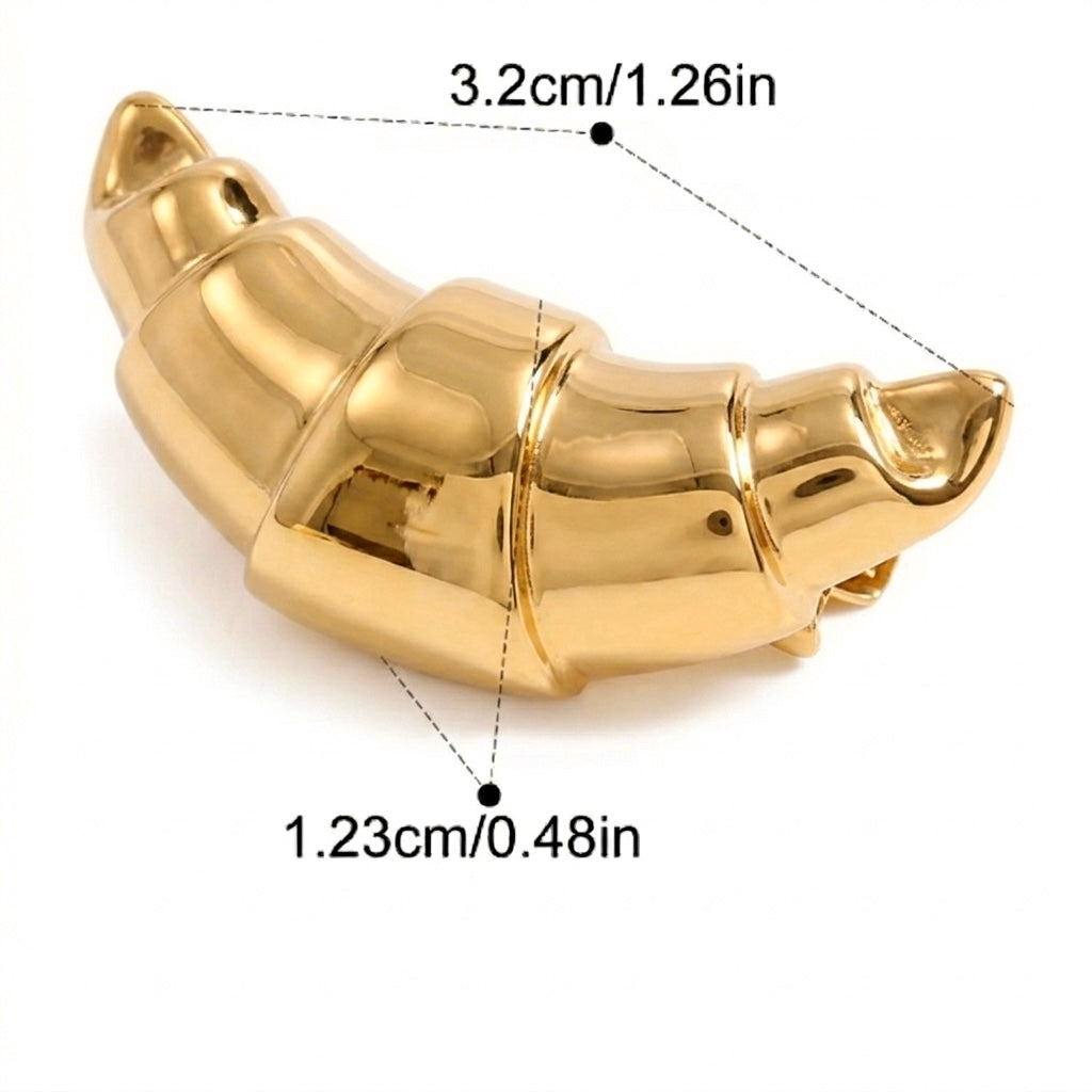BEHI MILANO Elisa Brooch technical dimensions diagram showing 3.2cm length and 1.23cm height