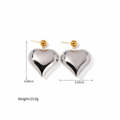 BEHI MILANO Emma XL Earrings technical diagram showing 4.60cm drop height, 3.52cm width, and 23.0g weight