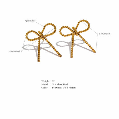 BEHI MILANO Francy Earrings technical diagram showing 26mm height, 22mm width, and 2g weight