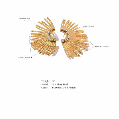 BEHI MILANO Indigamond Earrings technical diagram showing 45mm height, 27mm width, and 9g weight