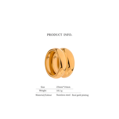 BEHI MILANO Katrina Ring technical diagram showing 23mm x 14mm size and 10.1g weight