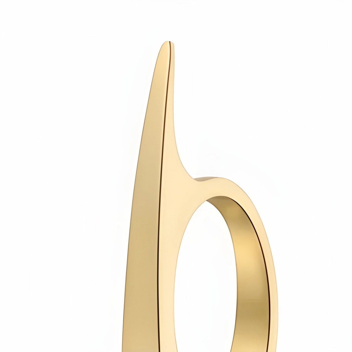 BEHI MILANO Leena Ring — side profile view showing sweeping 41mm height peak